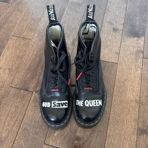 Dr Martens X Sex Pistols 60 Years God Save the Queen Anarchy Black Boots